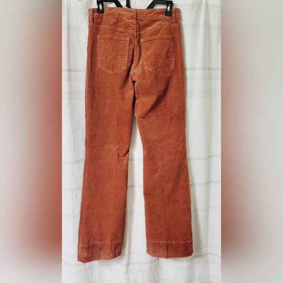 AVEC LES FILLES  Anthopologie burnt orange, wide leg corduroy pants, size 8 EUC - Picture 2 of 13